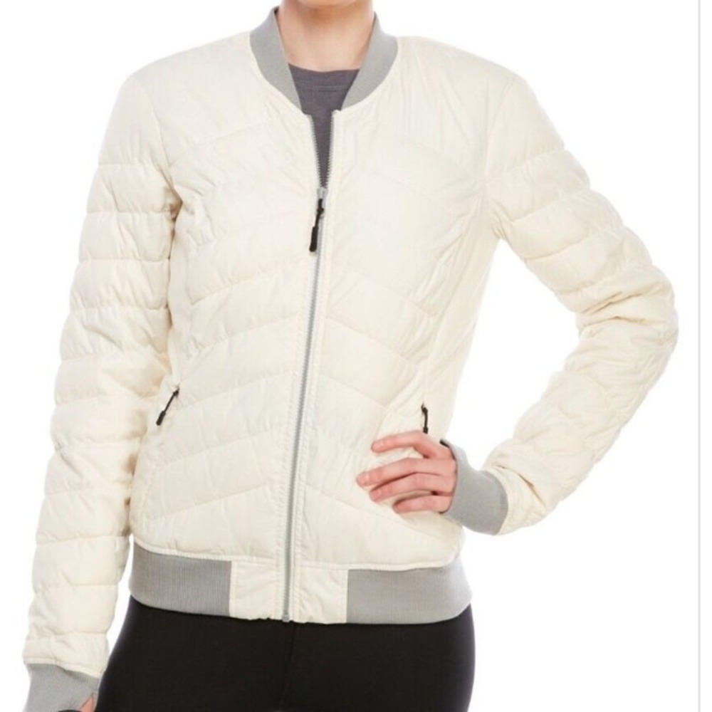 NEW Bench Women Seedpearl Quilted Bomber Jacket Full Zip Thumbholes BLKA2000